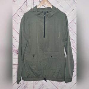 Elwood Men's Olive Green Windbreaker Anorak Jacket